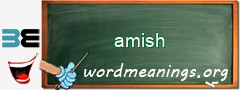 WordMeaning blackboard for amish